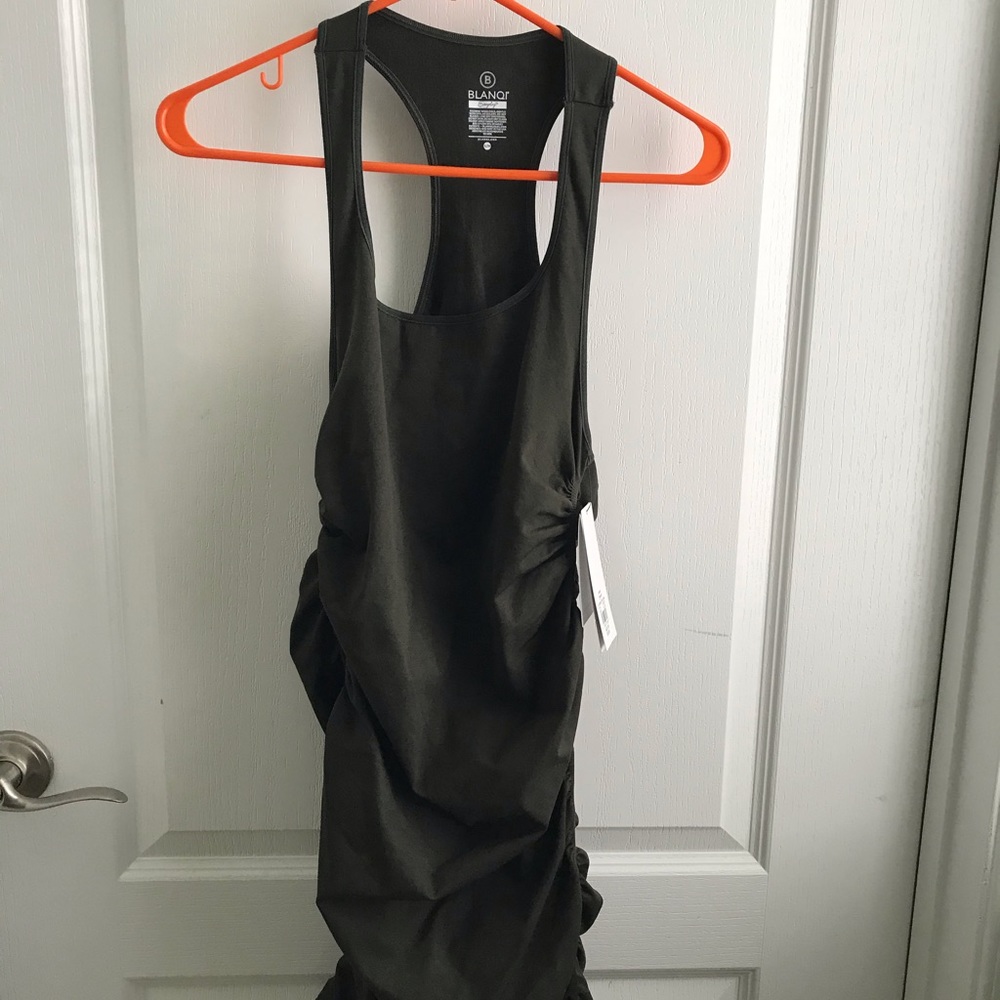 Olive green,tight knit,(maternity)racer back dress